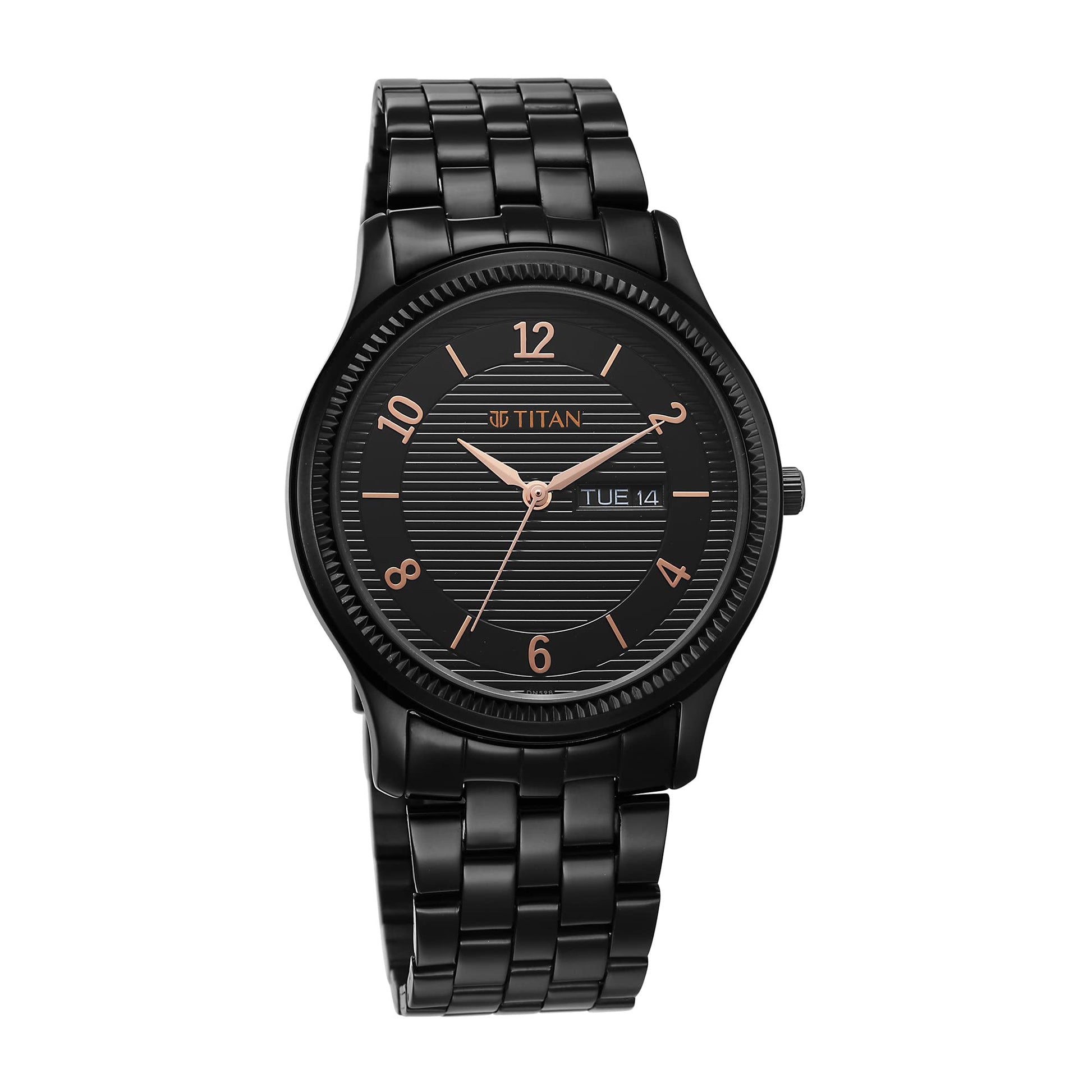 Titan Karishma Black Dial Stainless Steel Analog Watch for Men-NS1824NM01 