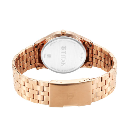 Titan Karishma Brown Dial Analog with Day and Date Stainless Steel Strap Watch for Men-NS1824WM01/NT1824WM01 