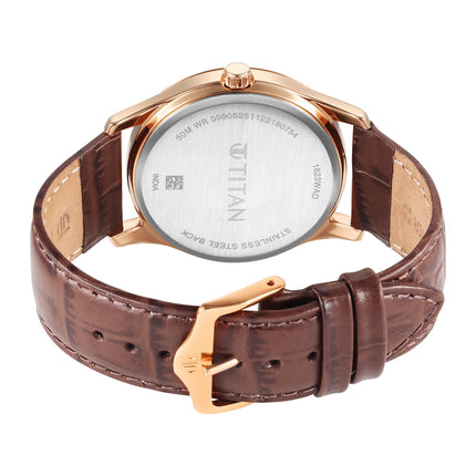 Titan Karishma Green Dial Analog Leather Strap Watch for Men-NS1823WL02/NT1823WL02 