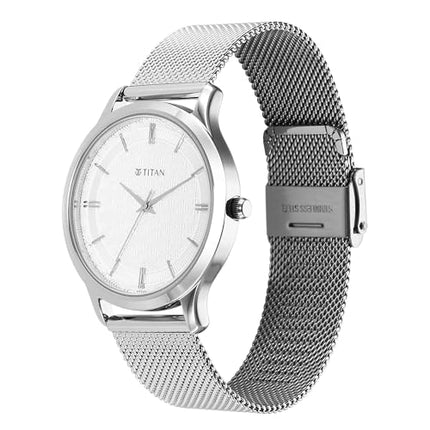 Titan Karishma Quartz Analog Silver Dial Stainless Steel Strap Watch for Men-1825SM09/NT1825SM09 
