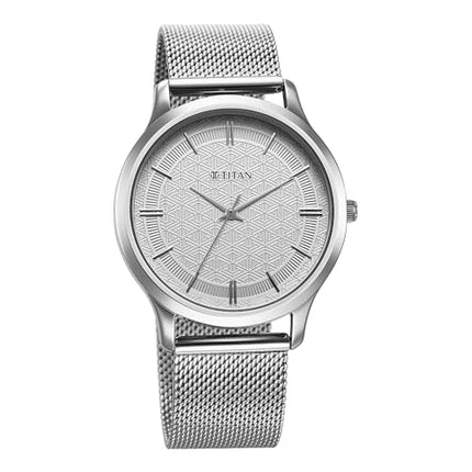 Titan Karishma Quartz Analog Silver Dial Stainless Steel Strap Watch for Men-1825SM09/NT1825SM09 
