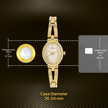 Titan Karishma Revive Analog Champagne Dial Women's Watch-NM2594YM01 / NL2594YM01 