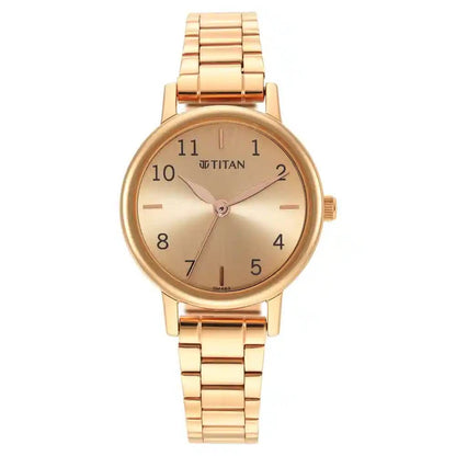 Titan Karishma Rose Gold Dial Analog Stainless Steel Strap Watch for Women-NS2678WM01/NT2678WM01 