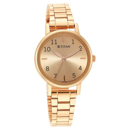 Titan Karishma Rose Gold Dial Analog Stainless Steel Strap Watch for Women-NS2678WM01/NT2678WM01 