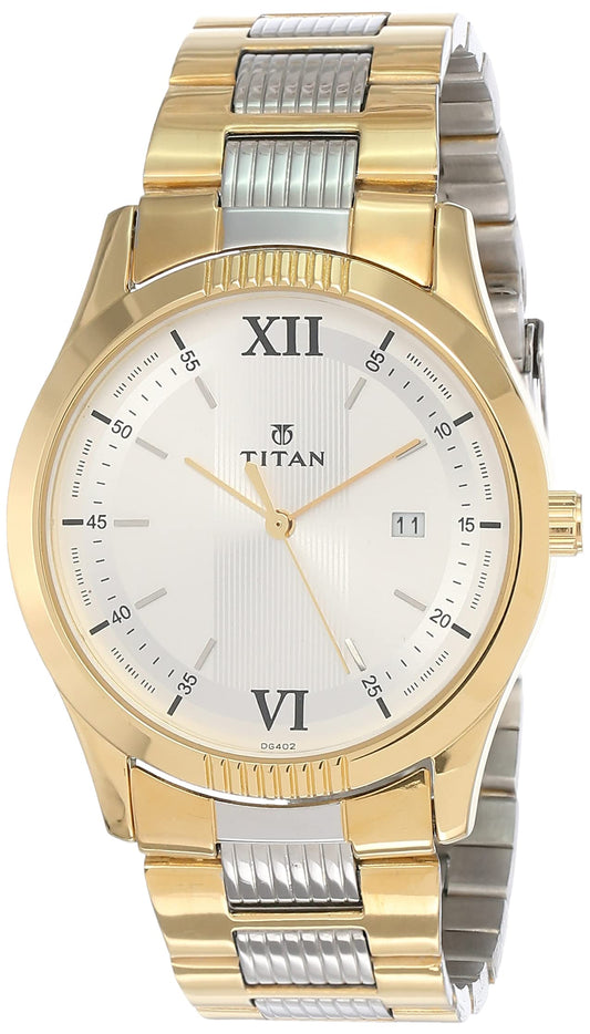 Titan Karishma Stainless Steel Analog Silver Dial Men's Watch-Nl1739Bm01/Np1739Bm01 