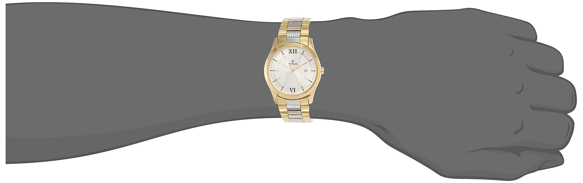 Titan Karishma Stainless Steel Analog Silver Dial Men's Watch-Nl1739Bm01/Np1739Bm01 