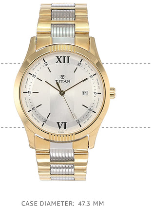 Titan Karishma Stainless Steel Analog Silver Dial Men's Watch-Nl1739Bm01/Np1739Bm01 