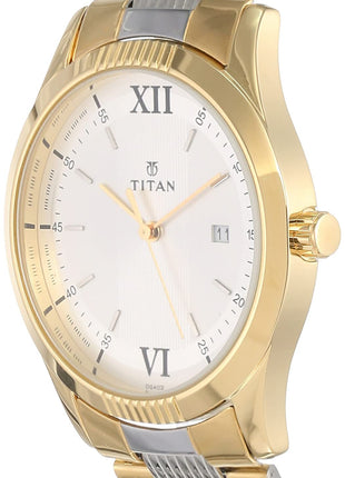 Titan Karishma Stainless Steel Analog Silver Dial Men's Watch-Nl1739Bm01/Np1739Bm01 