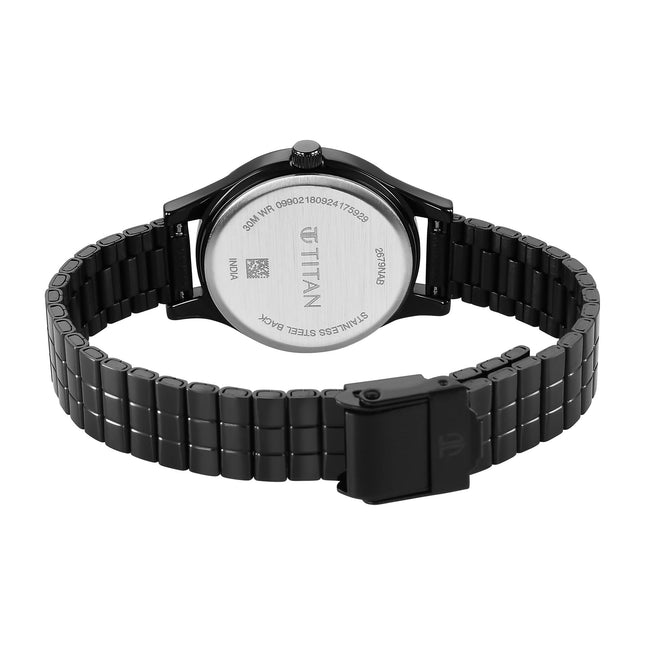 Titan Karishma Workwear Blue Dial Stainless Steel Analog Watch for Women/NT2679NM02 