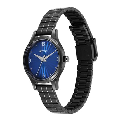 Titan Karishma Workwear Blue Dial Stainless Steel Analog Watch for Women/NT2679NM02 
