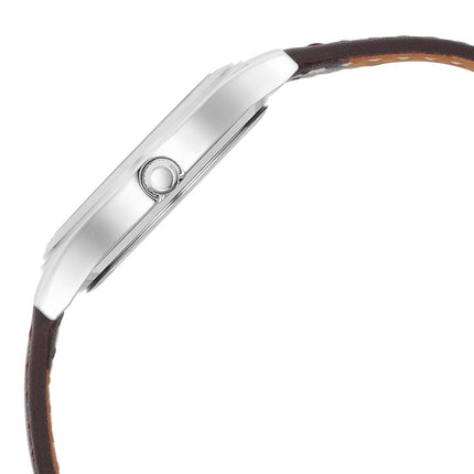 Titan Karishma Zing Quartz Analog Blue Dial Brown Leather Strap Watch for Men - 1648SL01 