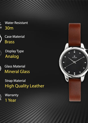 Titan Ladies Neo - Ii Analog Black Dial Women's Watch NM2481SL07/NN2481SL07/NP2481SL07 