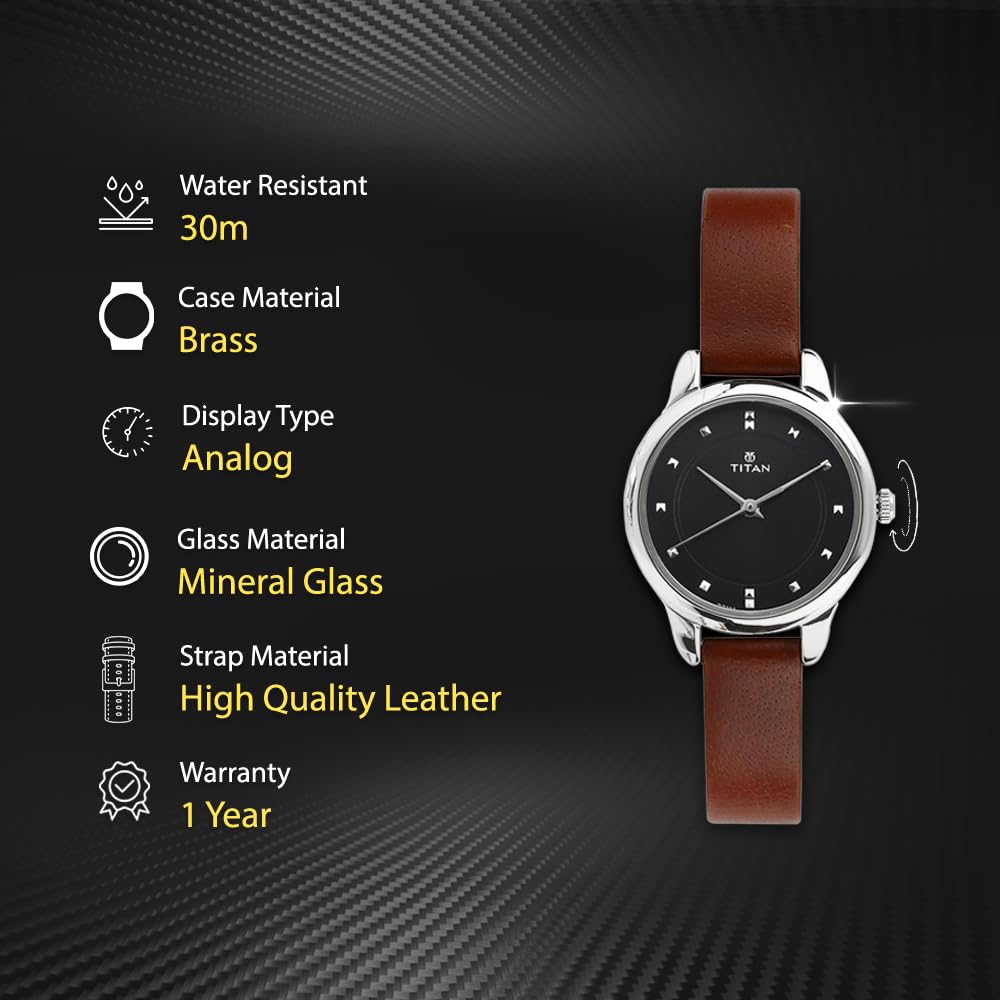 Titan Ladies Neo - Ii Analog Black Dial Women's Watch NM2481SL07/NN2481SL07/NP2481SL07 