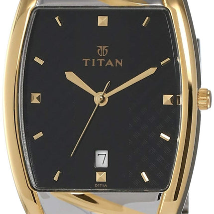 Titan Leather Karishma Analog Black Dial Men's Watch-Nl9315Bm02/Np9315Bm02 