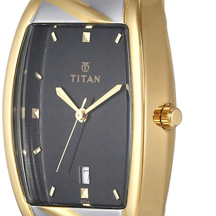 Titan Leather Karishma Analog Black Dial Men's Watch-Nl9315Bm02/Np9315Bm02 