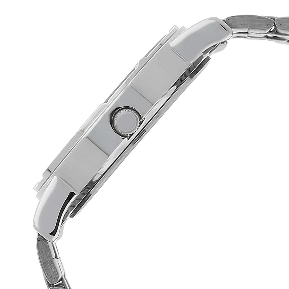 Titan Men's Elegance Stainless Steel Analog Watch: Black Dial with Sleek Link Strap-NN1639SM02 