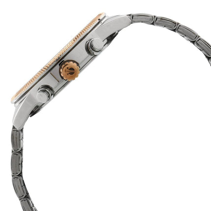 Titan Men's Metropolitan Luxe: Multifunction White Dial with Two-Tone Stainless Steel Bracelet Watch-NS1734KM02 