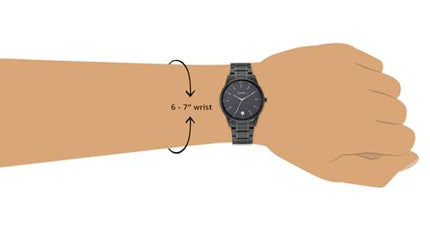 Titan Men's Timeless Style Analog Watch: Refined Black Dial and Metal Strap-1806NM01 