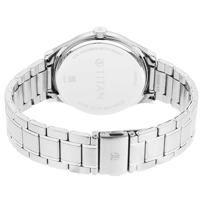 Titan Quartz Analog Blue Dial Stainless Steel Strap Watch for Men-NS1865SM01/NT1865SM01 