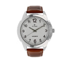 Titan Quartz Analog White Dial Leather Strap Watch for Men-NS1585SL07 