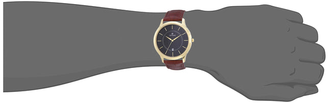 Titan Quartz Analog with Date Black Dial Leather Strap Watch for Men-NS1825YL01 