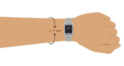 Titan Quartz Analog with Date Black Dial Stainless Steel Strap Watch for Men-NS9151SM02 