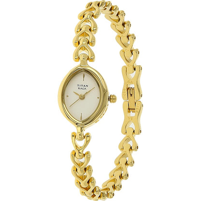 Titan Raga Analog White Dial Women's Watch NM2370YM01/NN2370YM01/NP2370YM01 