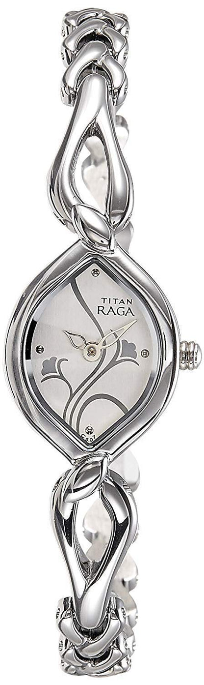 Titan Raga Analog White Dial Women's Watch -NM2455SM01 / NL2455SM01/NP2455SM01 