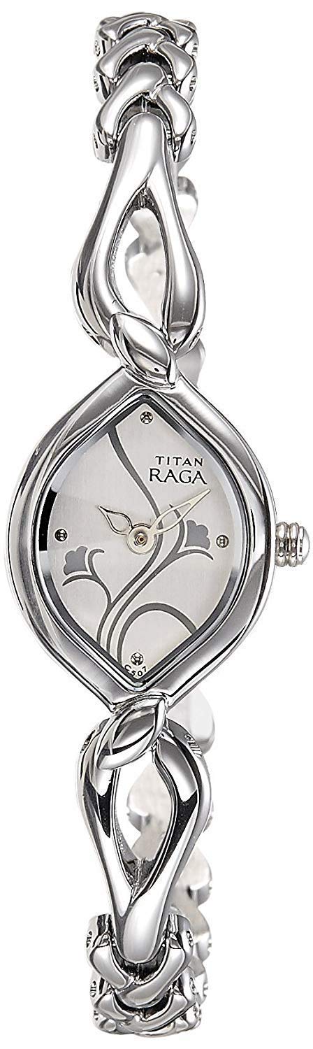 Titan Raga Analog White Dial Women's Watch -NM2455SM01 / NL2455SM01/NP2455SM01 