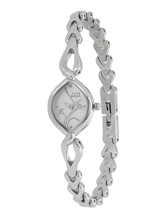 Titan Raga Analog White Dial Women's Watch -NM2455SM01 / NL2455SM01/NP2455SM01 