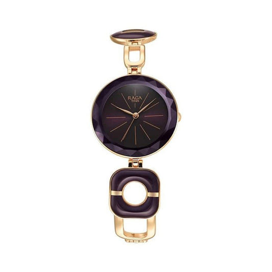 Titan Raga Delight Mother of Pearl Dial Analog Metal Strap Watch for Women-NS95201WM01 