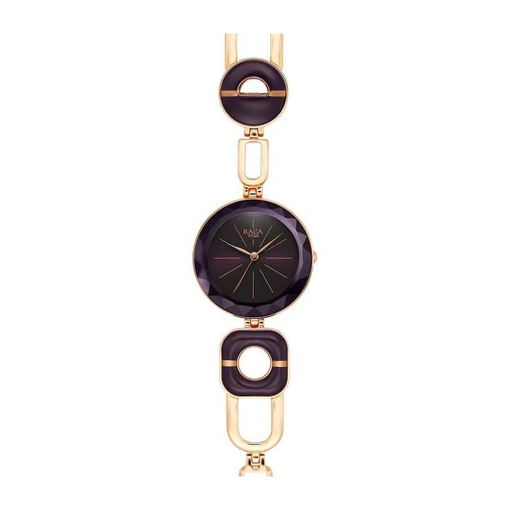 Titan Raga Delight Mother of Pearl Dial Analog Metal Strap Watch for Women-NS95201WM01 