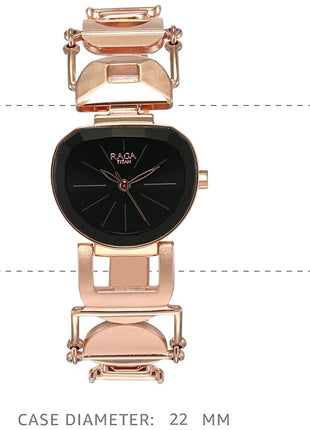 Titan Raga Facets analog Black Dial Women's Watch 95119WM01/NN95119WM01/NP95119WM01 
