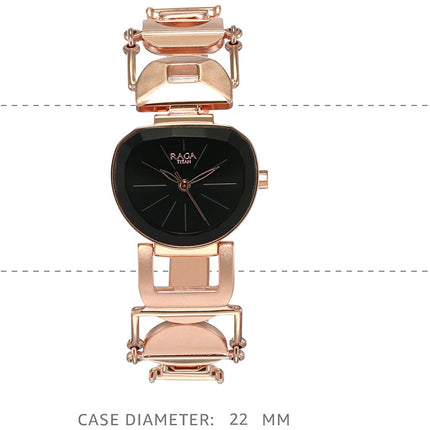 Titan Raga Facets analog Black Dial Women's Watch 95119WM01/NN95119WM01/NP95119WM01 