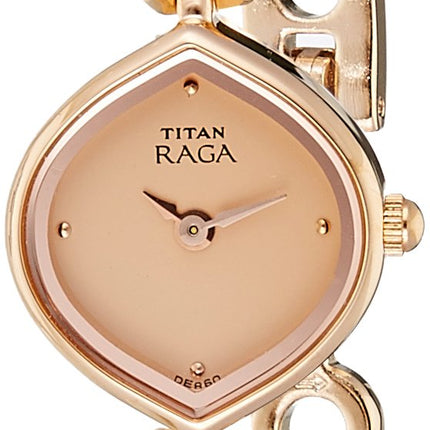 Titan Raga Pink Dial Analog Metal Strap Watch for Women-NS2497WM01/NT2497WM01 