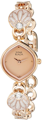 Titan Raga Pink Dial Analog Metal Strap Watch for Women-NS2497WM01/NT2497WM01 