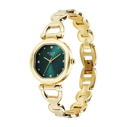 Titan Raga Showstopper 2.0 Quartz Green Dial Analog Watch for Women-95301Ym01 