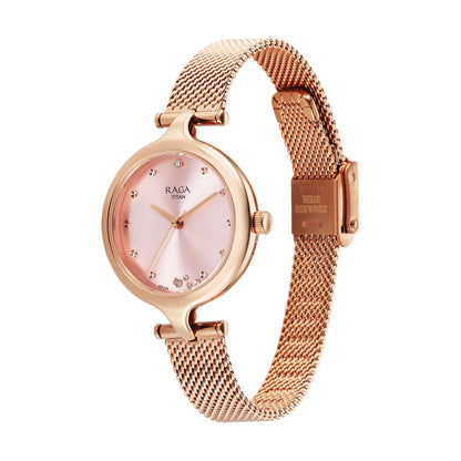 Titan Raga Showstopper 2.0 Quartz Pink Dial Analog Watch for Women-95268WM01/NT95268WM01 