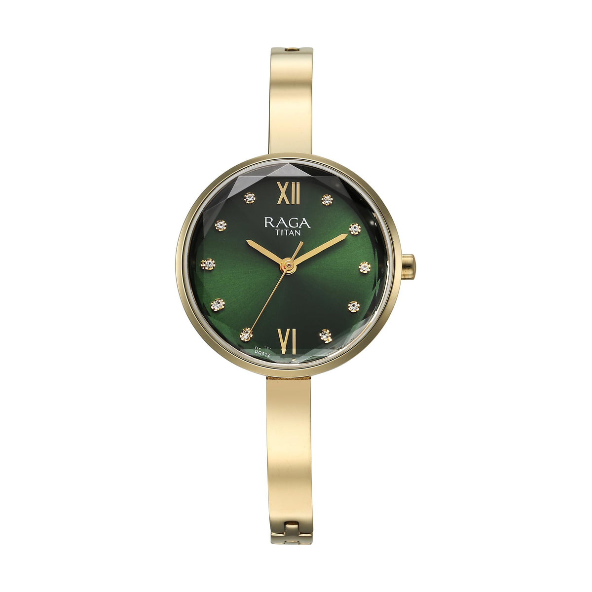 Titan Raga Showstopper Quartz Analog Green Dial Metal Strap Watch for Women-95271YM01/NT95271YM01 