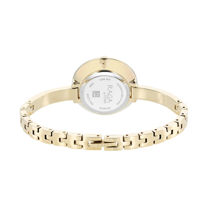 Titan Raga Showstopper Quartz Analog Green Dial Metal Strap Watch for Women-95271YM01/NT95271YM01 
