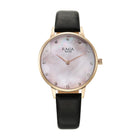 Titan Raga Showstopper Quartz Analog Mother of Pearl Dial Leather Strap Watch for Women-95274WL01/NT95274WL01 
