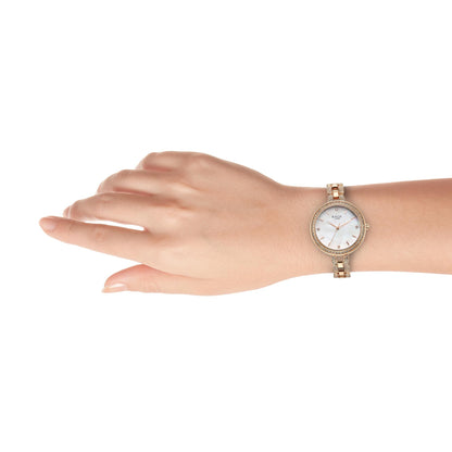 Titan Raga Showstopper Quartz Analog Mother of Pearl Dial Metal Strap Watch for Women-NS95272WM01 