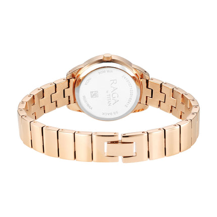 Titan Raga Showstopper Quartz Analog Pink Dial Metal Strap Watch for Women-NS95281WM01/NT95281WM01 