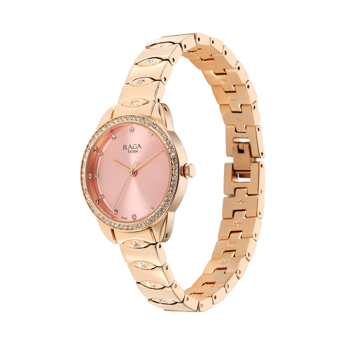 Titan Raga Showstopper Quartz Analog Pink Dial Metal Strap Watch for Women-NS95281WM01/NT95281WM01 