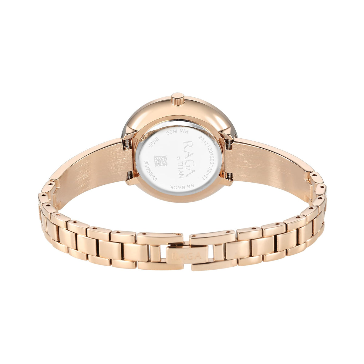 Titan Raga Showstopper Quartz Analog Purple Dial Metal Strap Watch for Women-95276WM01/NT95276WM01 