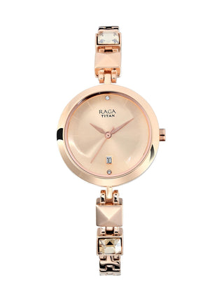 Titan Raga Viva Analog Rose Gold Dial Women's Watch NM2606WM01/NN2606WM01/NP2606WM01 