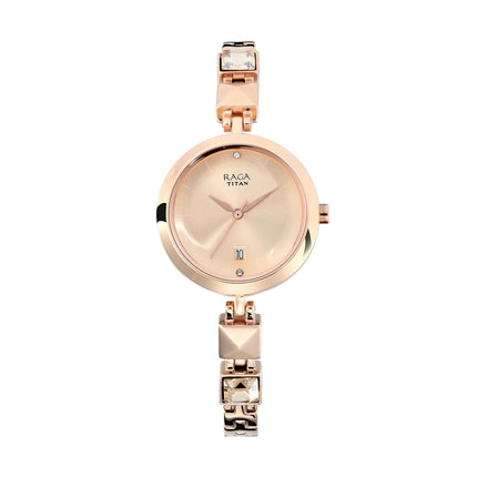 Titan Raga Viva Analog Rose Gold Dial Women's Watch NM2606WM01/NN2606WM01/NP2606WM01 