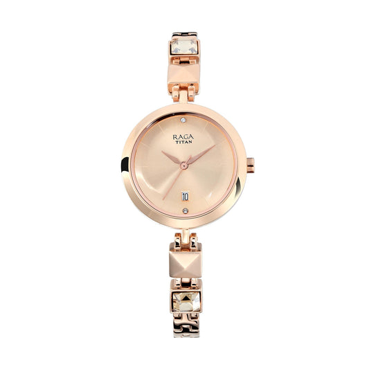 Titan Raga Viva Analog Rose Gold Dial Women's Watch NM2606WM01/NN2606WM01/NP2606WM01 