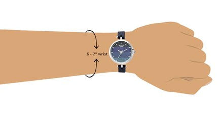 Titan Raga Viva Blue Dial Analog Leather Strap Watch for Women-NS2606SL02/NT2606SL02 