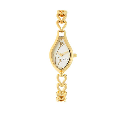 Titan Raga White Dial Women Analog Watch With Metal Strap-NS2457YM01 